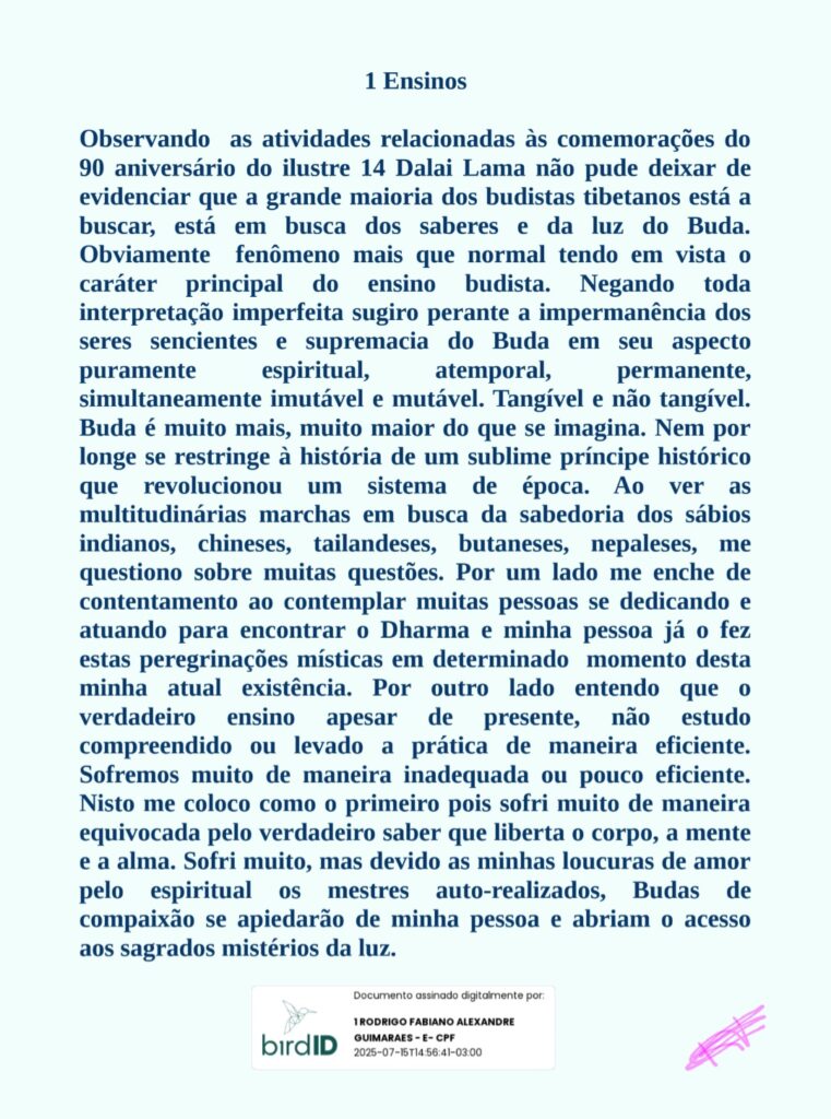 Ensinos budistas de rodrigo Fabiano Alexandre Guimaraes